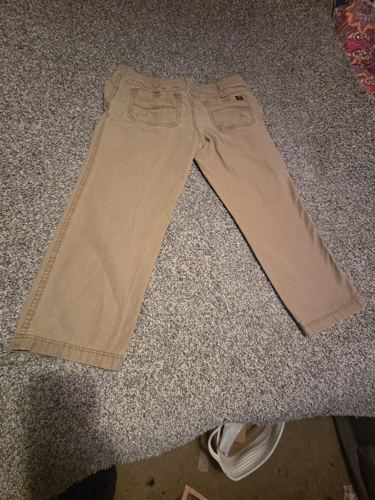 GH Bass Co Mens Canvas Work Pants Khaki Utility Hiking Trail Carpenter 40wx30L