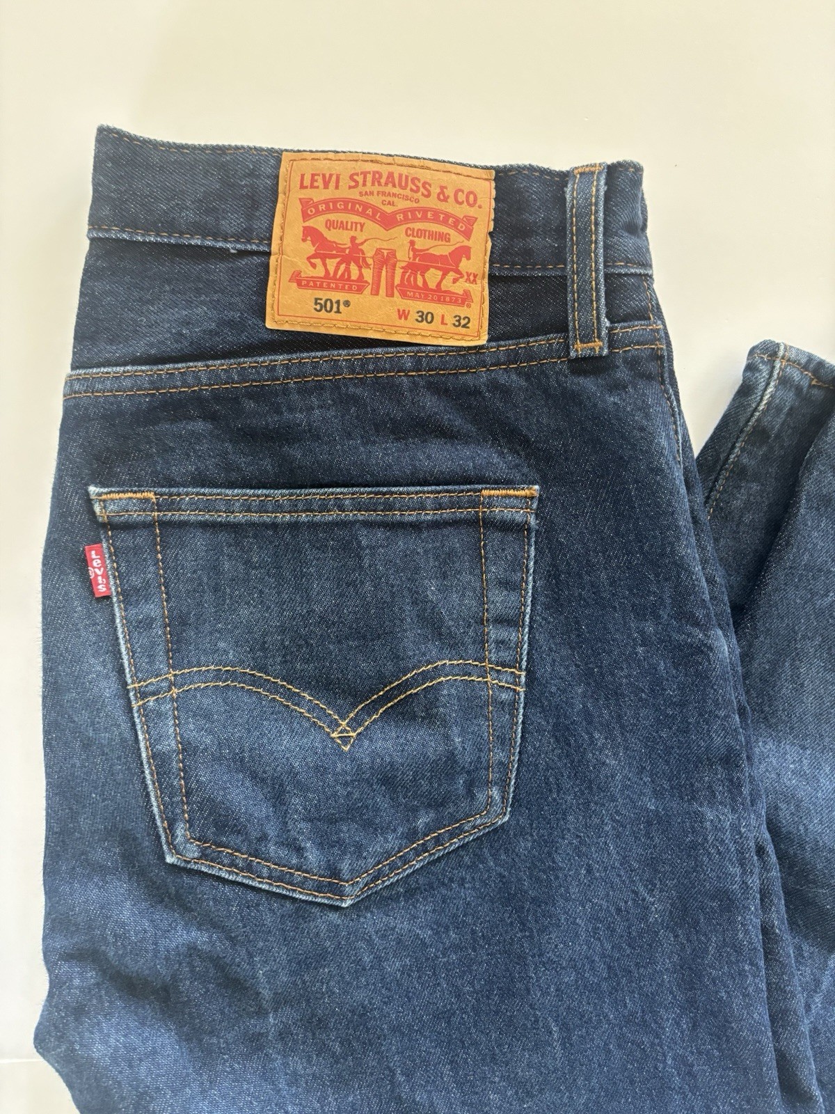 Levi’s Men’s 501 Original Fit Jeans Button Fly Classic Dark Wash Size 30 X 32