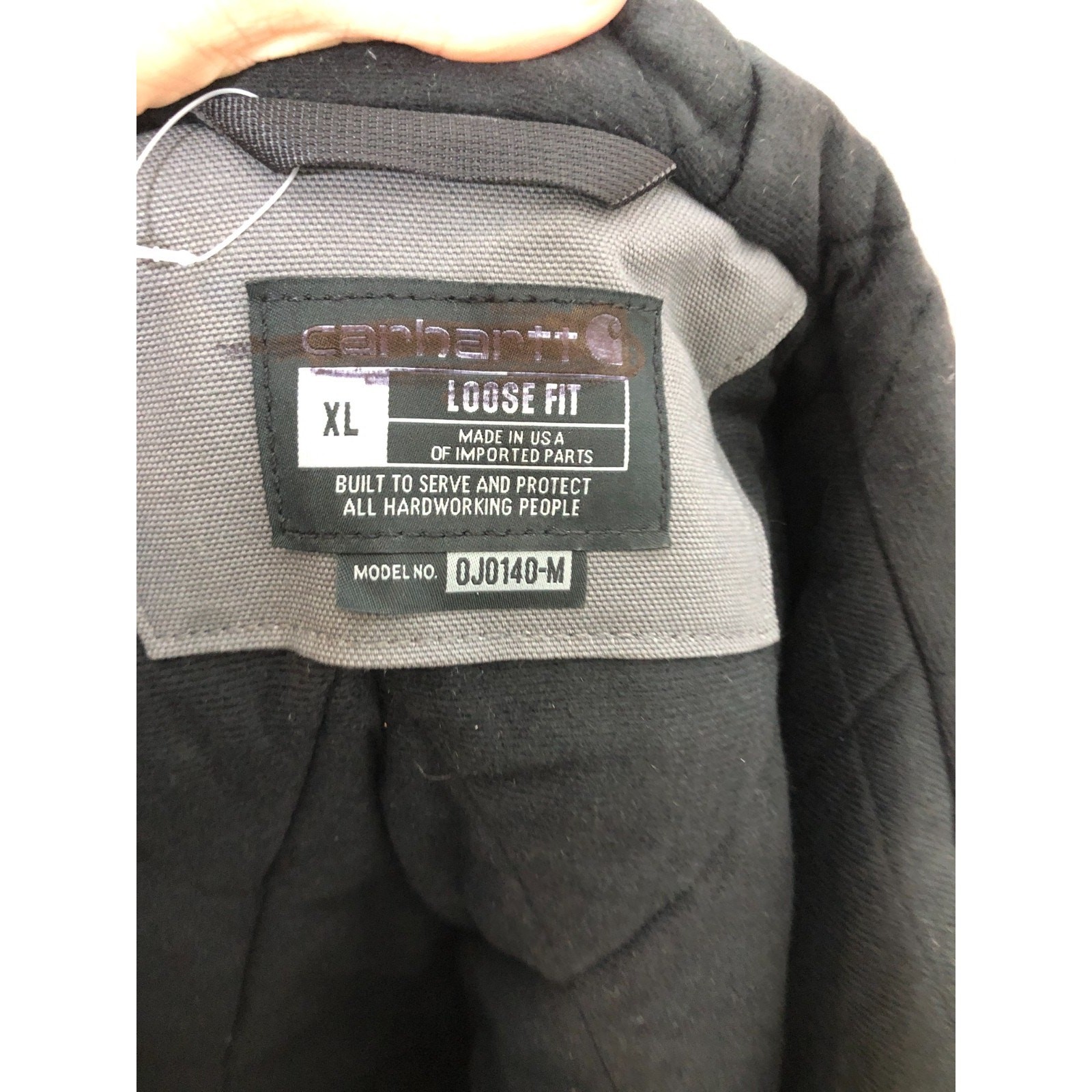 Carhartt 0J0140 M Active Jacket Size XL Quilt Lined Gravel Gray Loose Fit Jacket