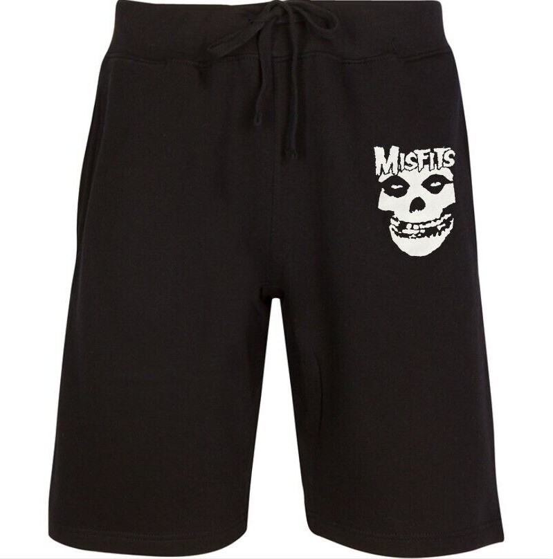 Misfits Punk Rock Band Black Fleece Shorts