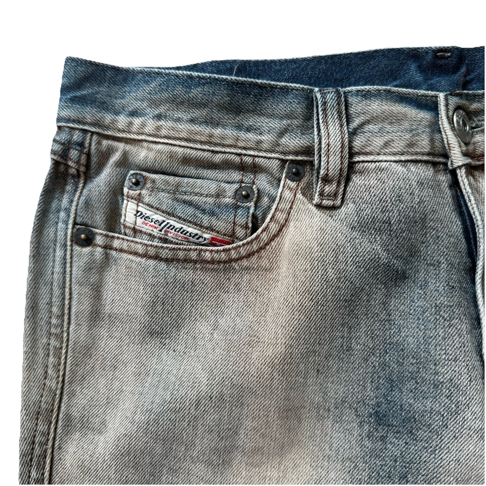 Made In Italy Diesel Lowrise Bootcut Gray/Pink Denim Jeans Size 29