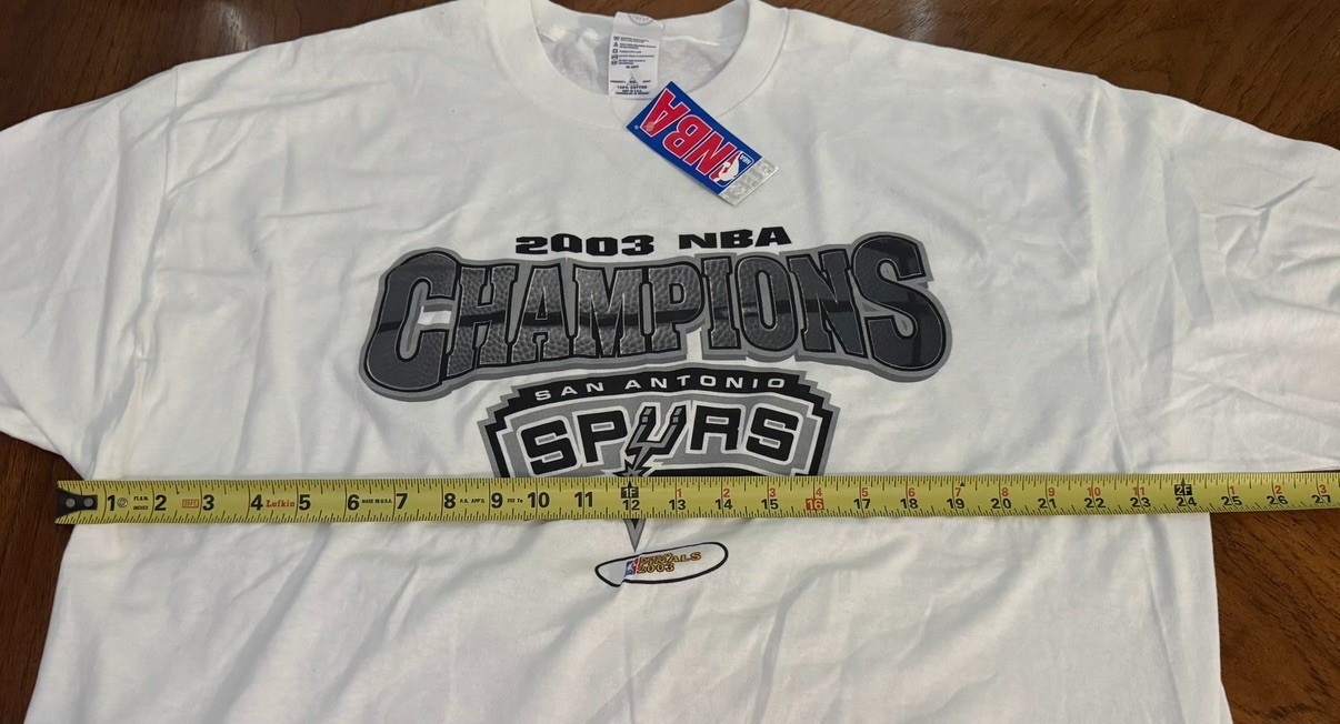 VTG 2003 San Antonio Spurs NBA Champions NEW T-Shirt Finals Delta XXL 2XL NWT