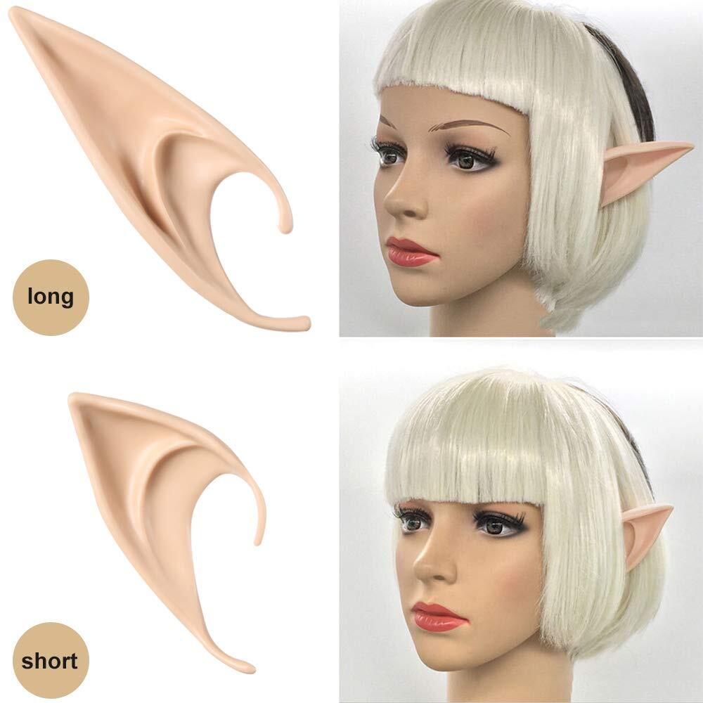 FRESHME Fairy Pixie Elf Ears – Medium and Long Style Cosplay Soft Pointed Ears