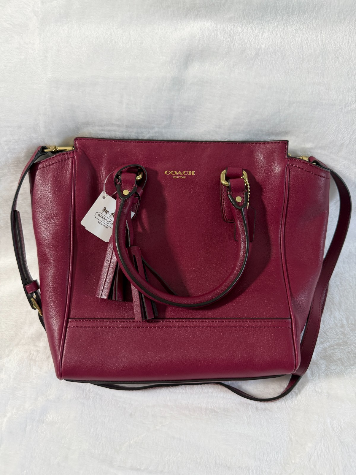 Coach Legacy Leather Mini Tanner Crossbody Handbag Burgundy/Deep Port New W/Tags