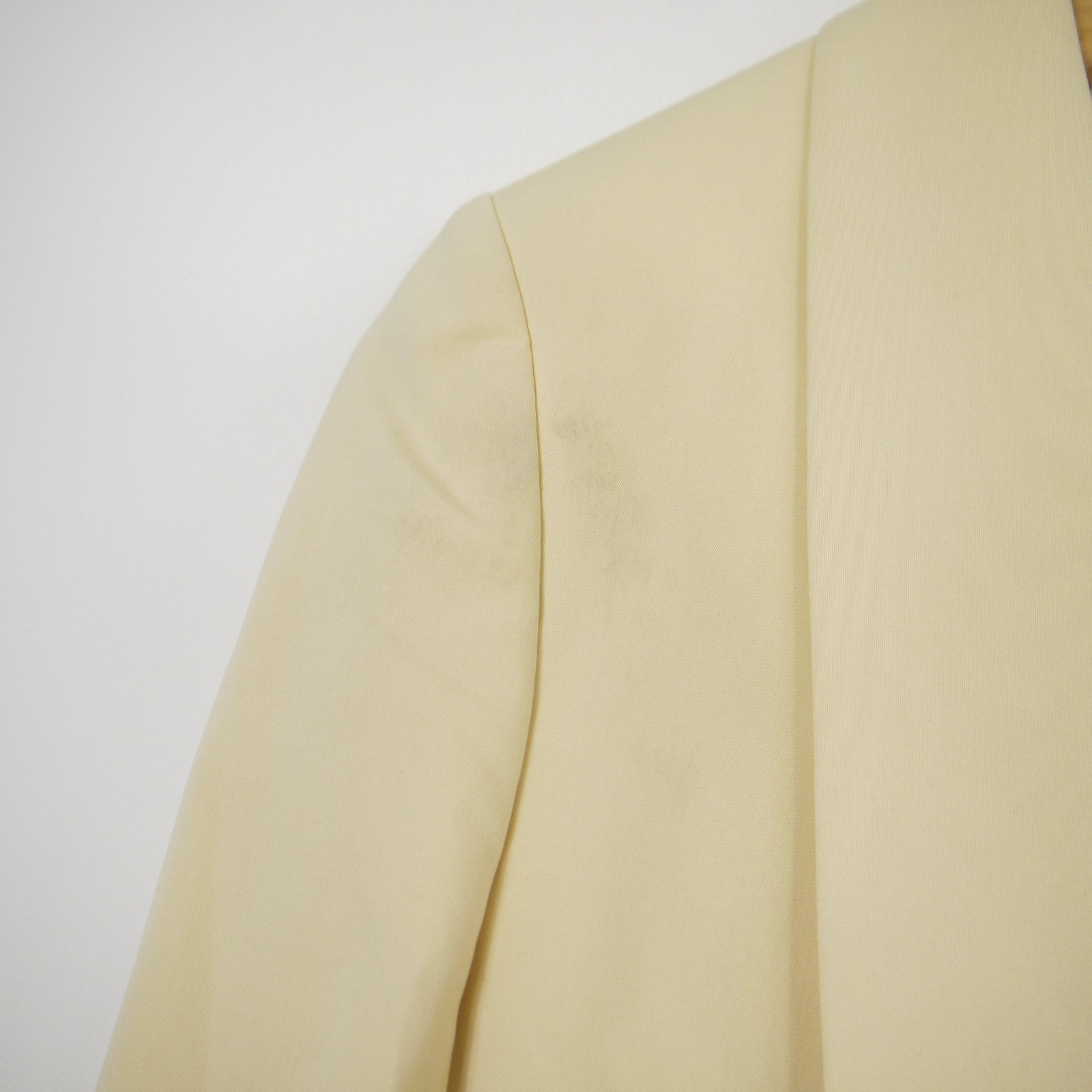 Stella McCartney Blazer Cotton Silk Cream One Button Single Breasted Size 8