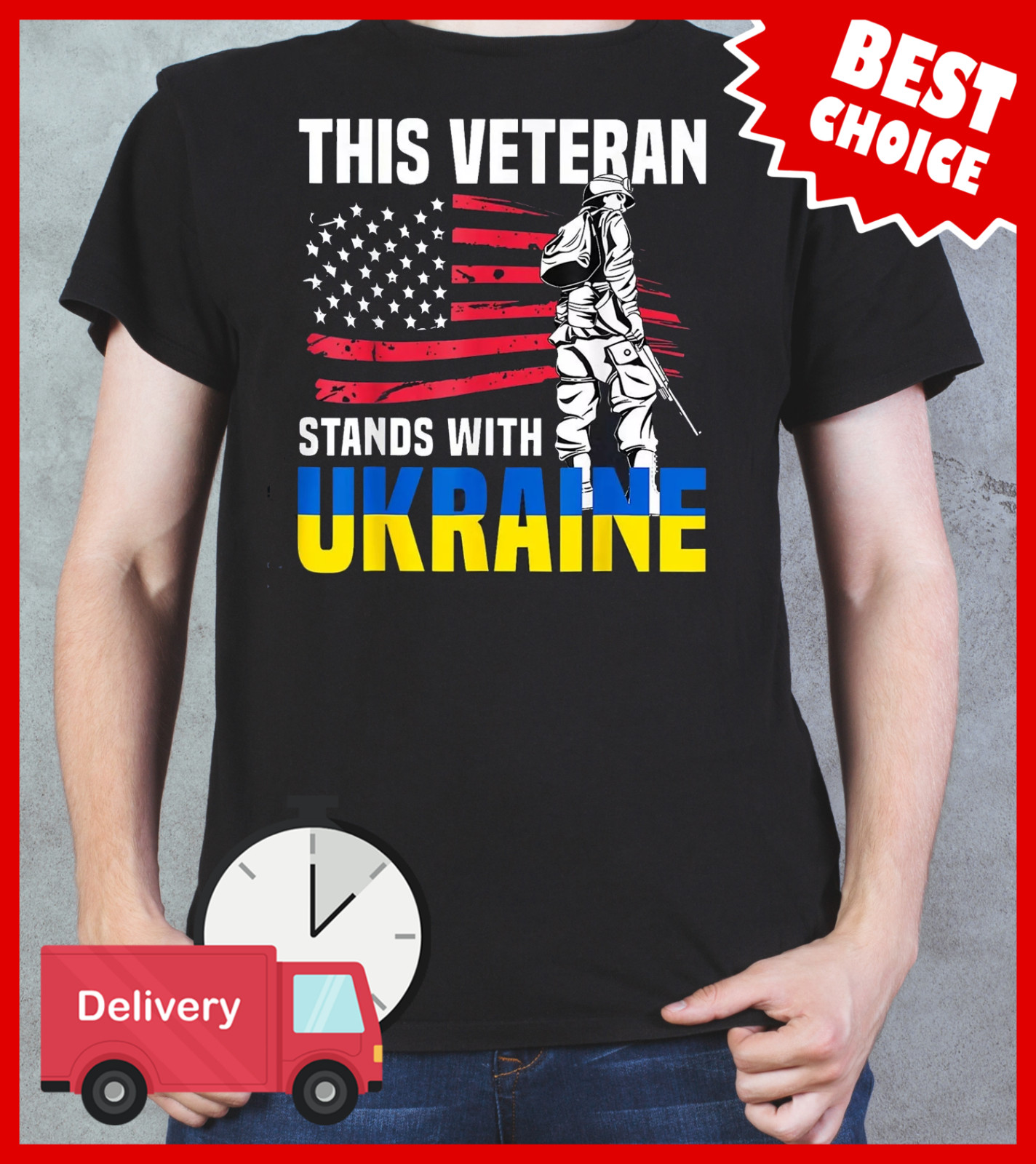 This Veteran Stands With Ukraine T-Shirt