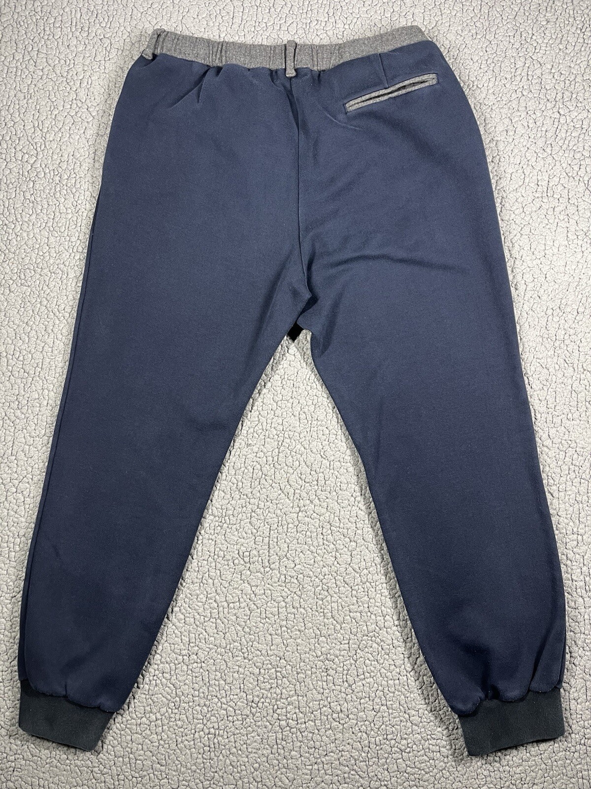 Tomorrowland Tokyo Pants Mens Medium Navy Blue Grey Contrast Waistband Joggers