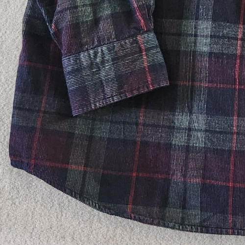 Pendelton Corduroy Shirt Mens L Green Plaid Wayne Shirt Cottage Outdoor Beach