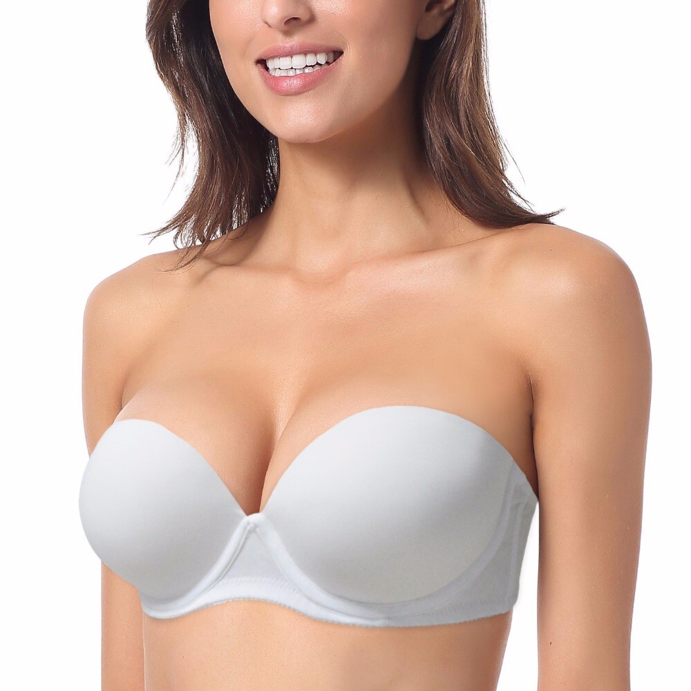 Strapless Convertible Underwire Multiway Padded T Shirt Push-Up Backless Bra