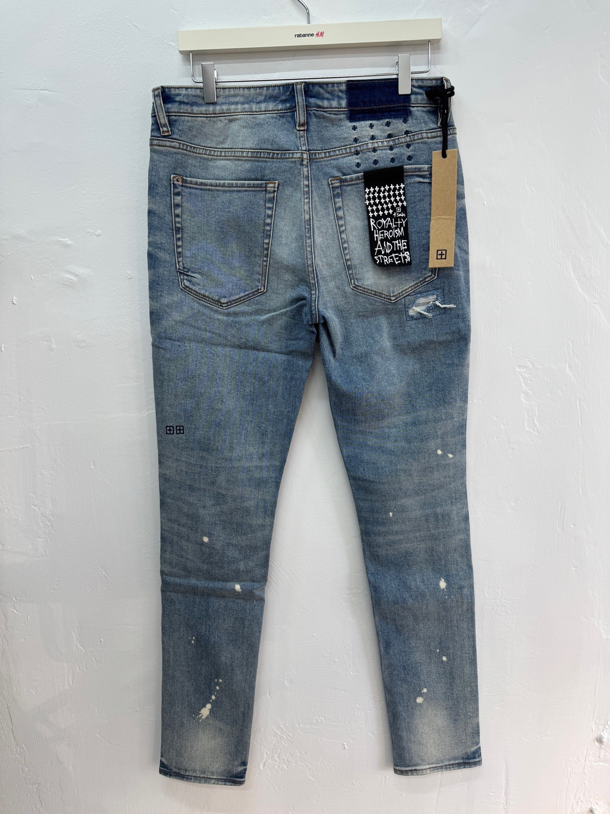 new Ksubi mens denim jeans van winkle blue north trashed 32