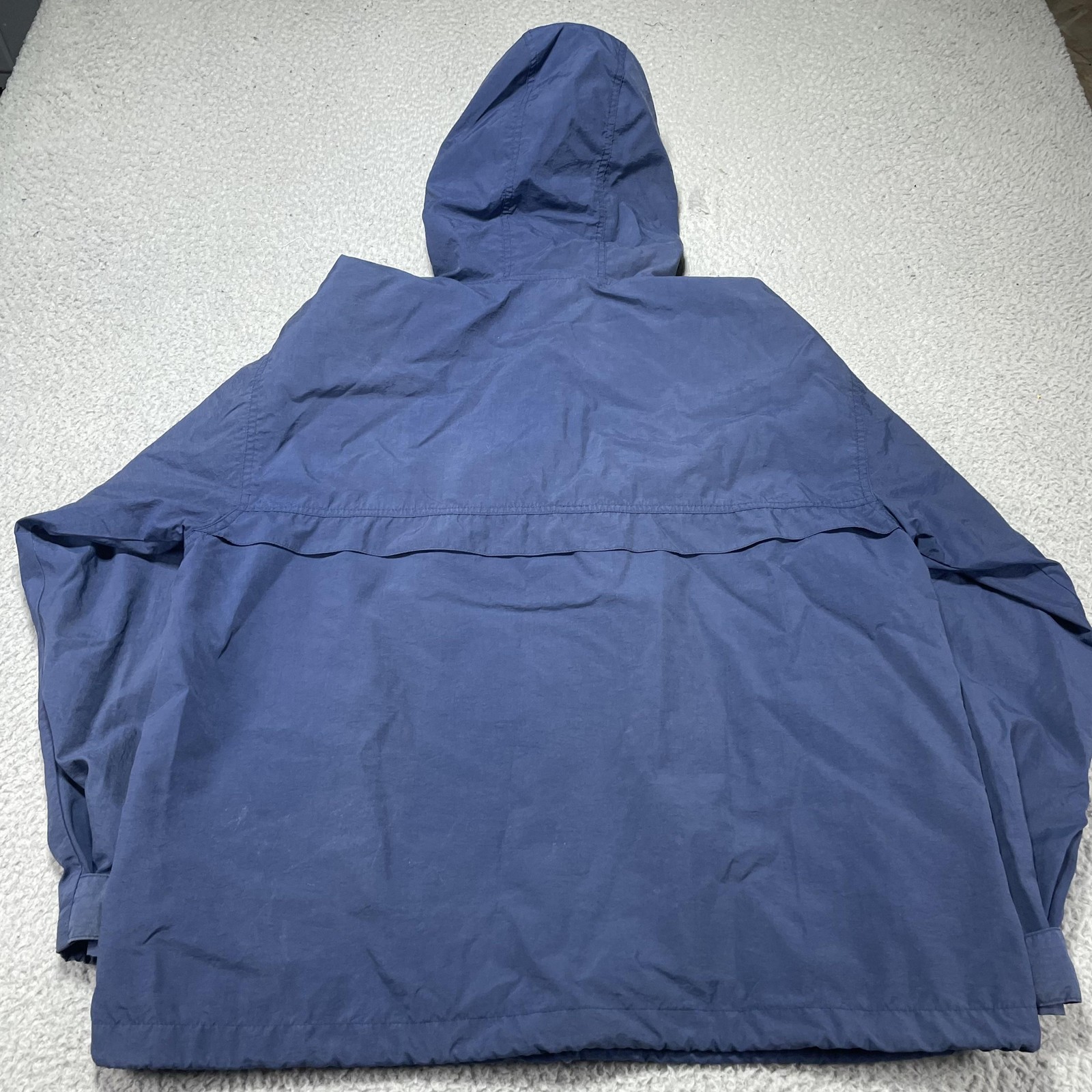 Vintage Gap Jacket Mens Medium Blue Green Nylon Hooded Anorak Pullover 90s