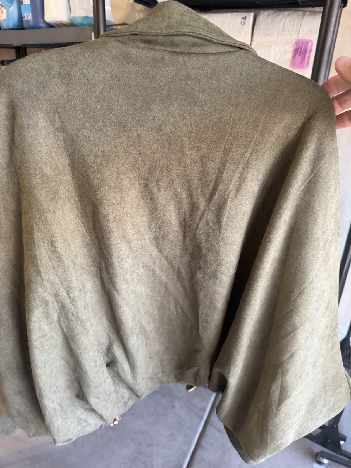Green Suede Like Women’s Jacket Size Medium