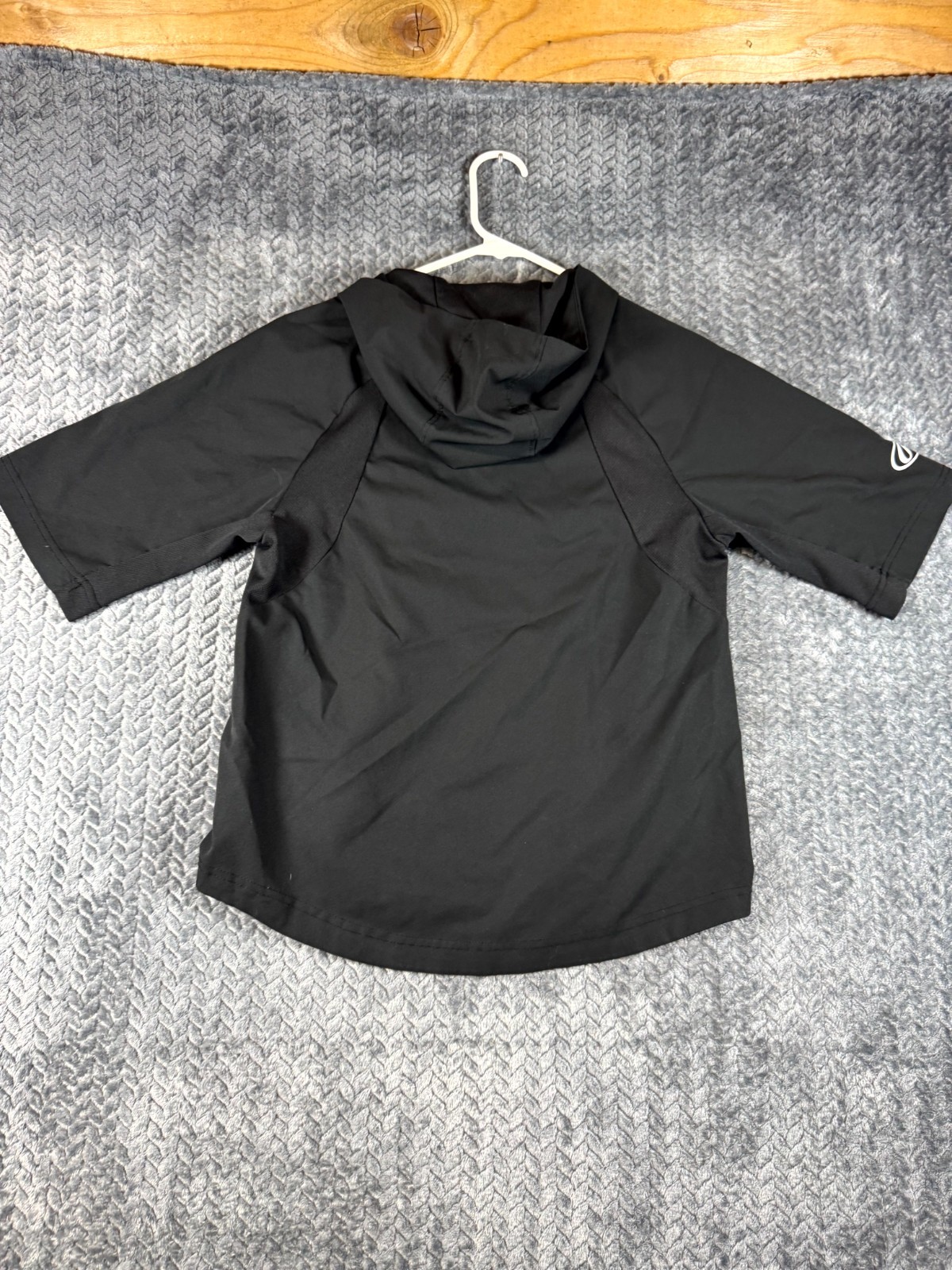 Rawlings ColorSync Cage Jacket Boys Large Black Hooded Short Sleeve Quarter Zip