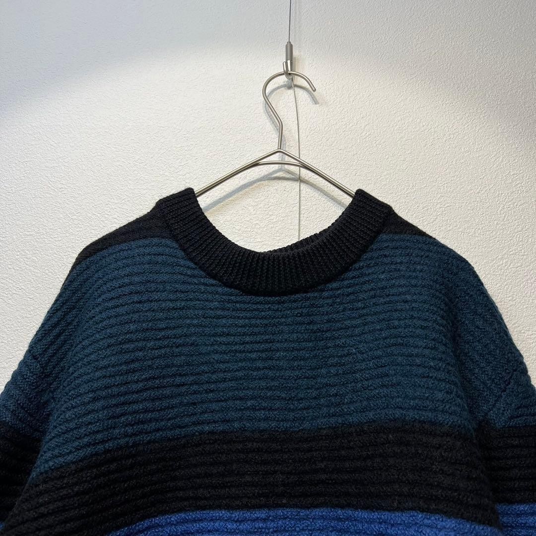 CULLNI Wool striped knit sweater with side zip design