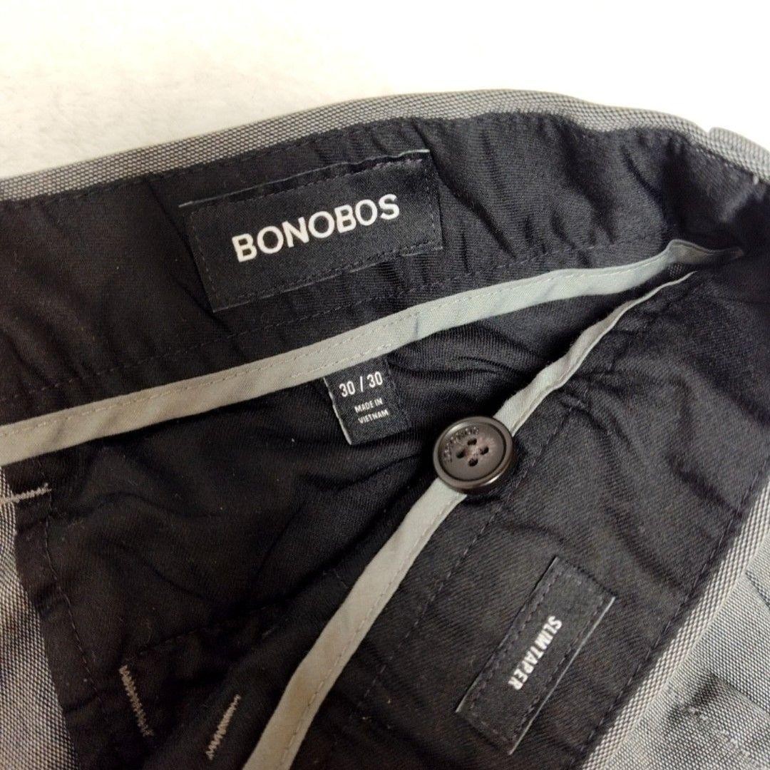 Bonobos Pants Mens 30×30 Gray Chambray Slim Tapered Tuesday Workday Warrior