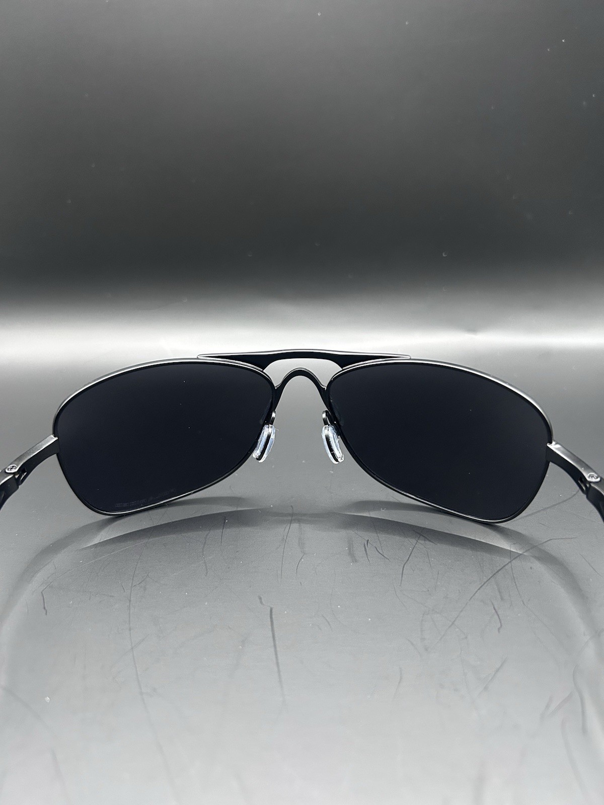 Oakley Crosshair OO4060 Polarized Sunglasses Matte Black Frame Gray Lenses NEW