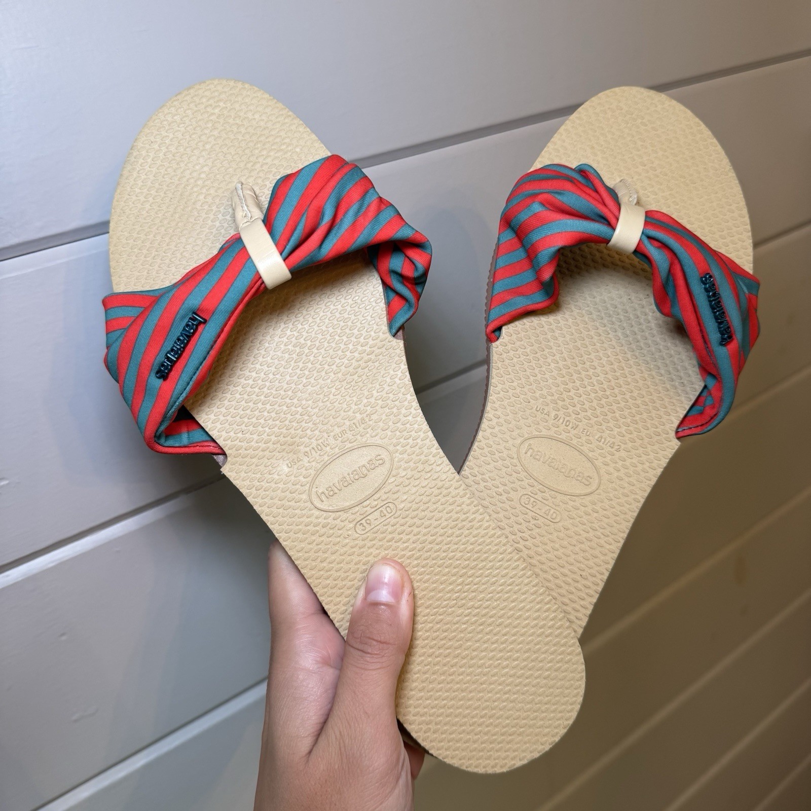 Havaianas Women’s You St. Tropez FlipFlop Sandal Size9/10W Preppy Beach Nautical