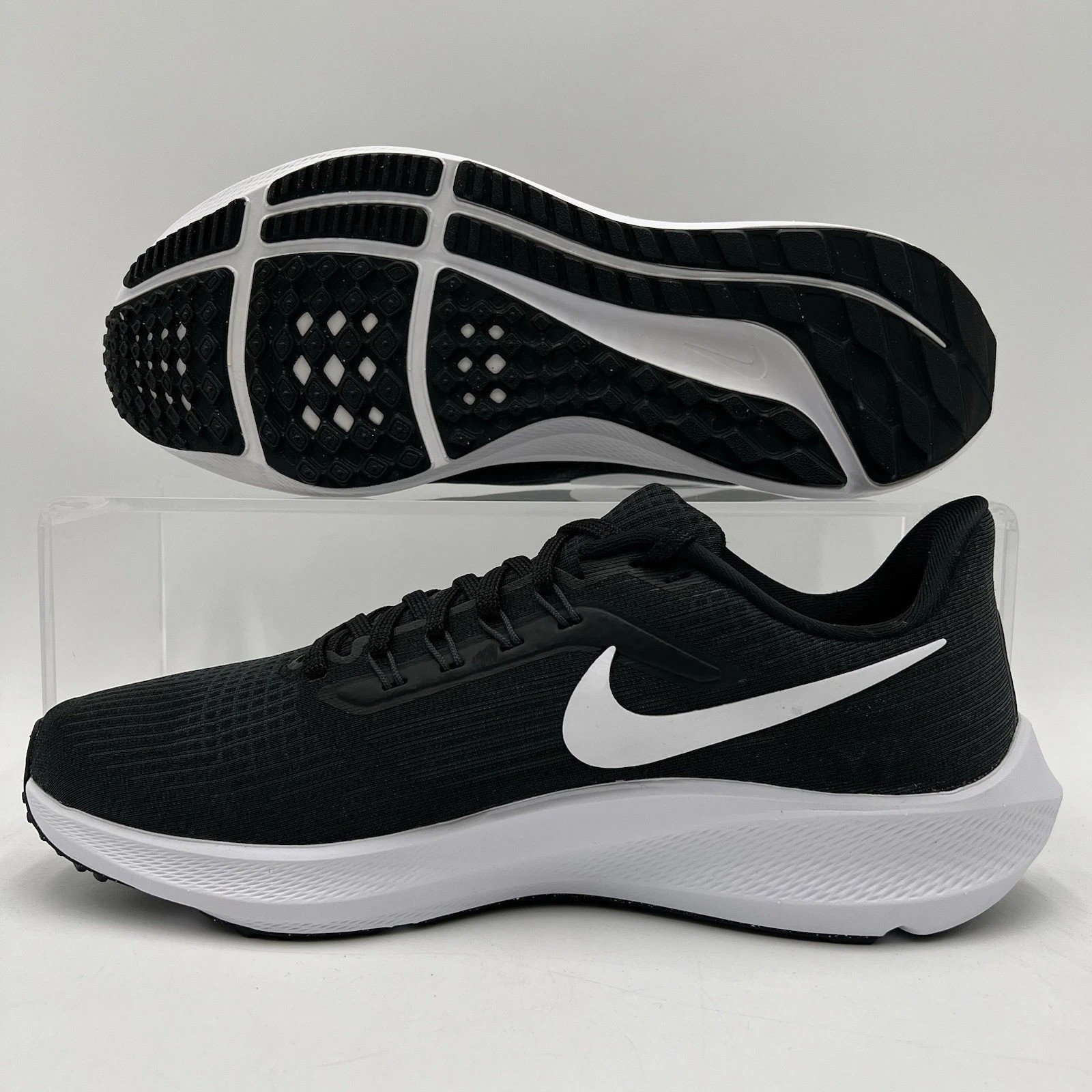 Mens Size 8.5 Nike Air Zoom Pegasus 39 Black White Grey Running Shoes DH4071 001