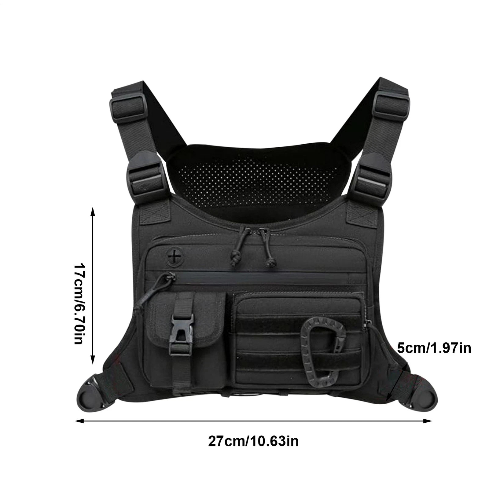 Sport Running Combat Chest Rig Bag Front Pouch Recon Kit Pack Protective Vest