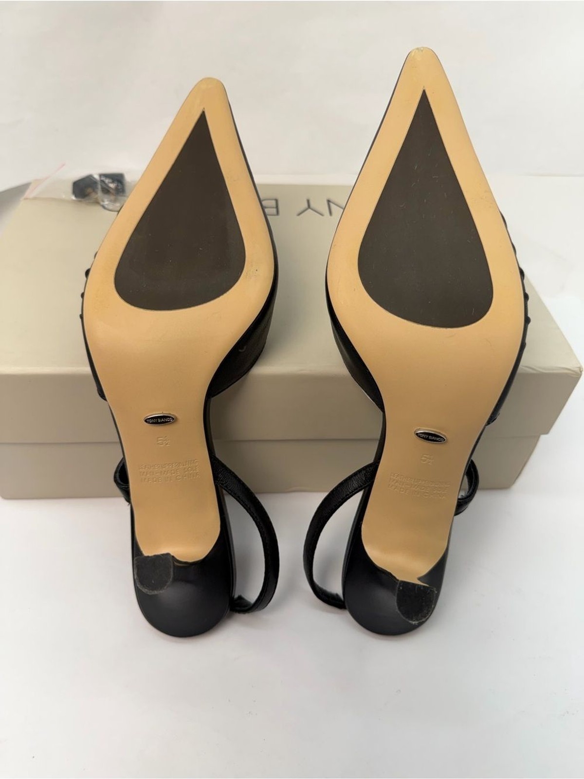 Tony Bianco Sakai Slingback Pump in Black Nappa mid kitten heel pointed toe