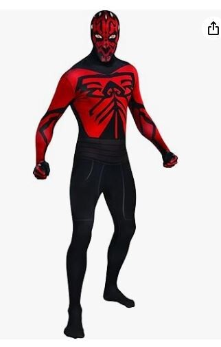 Darth Maul Star Wars Adult Men’s 2nd Skin Full Costume & Mask – Rubie’s 880977