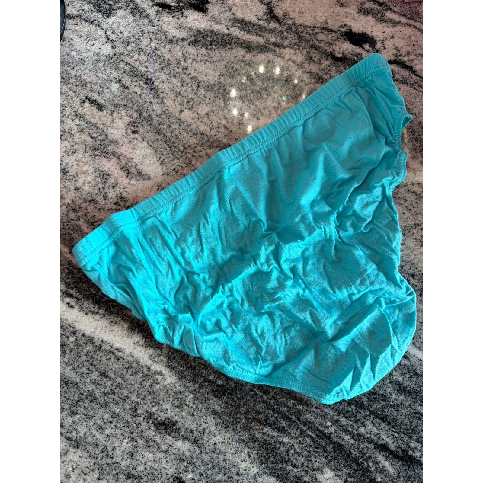 Papi Mens Bikini Briefs Turquoise Blue 100% Cotton Low Rise Underwear Small
