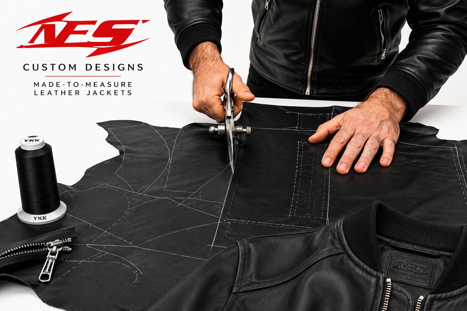 Men’s 42 Vintage Black Leather Jacket Belted Cafe Racer Motorcycle Biker Jacket