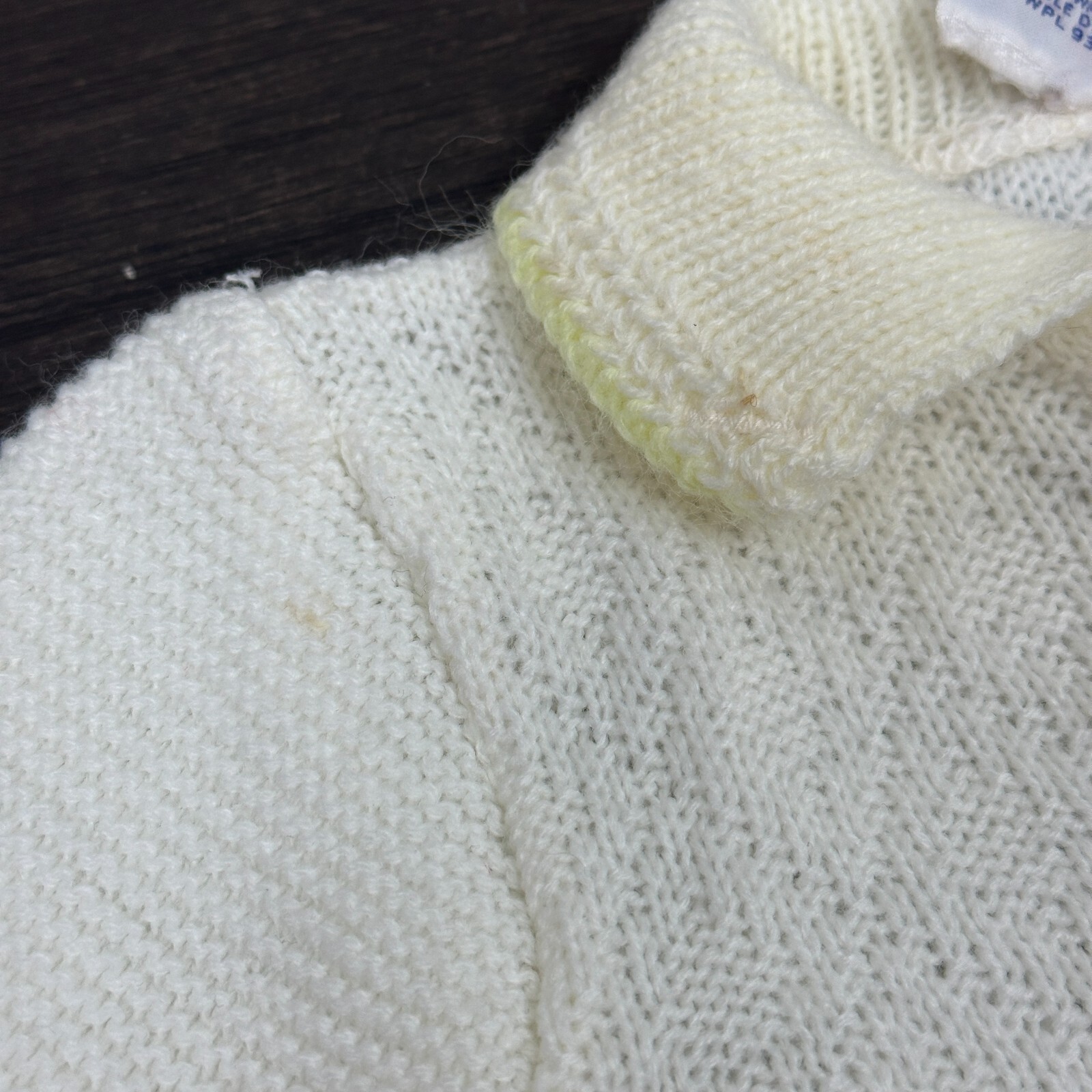 Vtg 70s Cradleknit Jumper Gender Neutral Cream Bodysuit Long Sleeve Soft Romper
