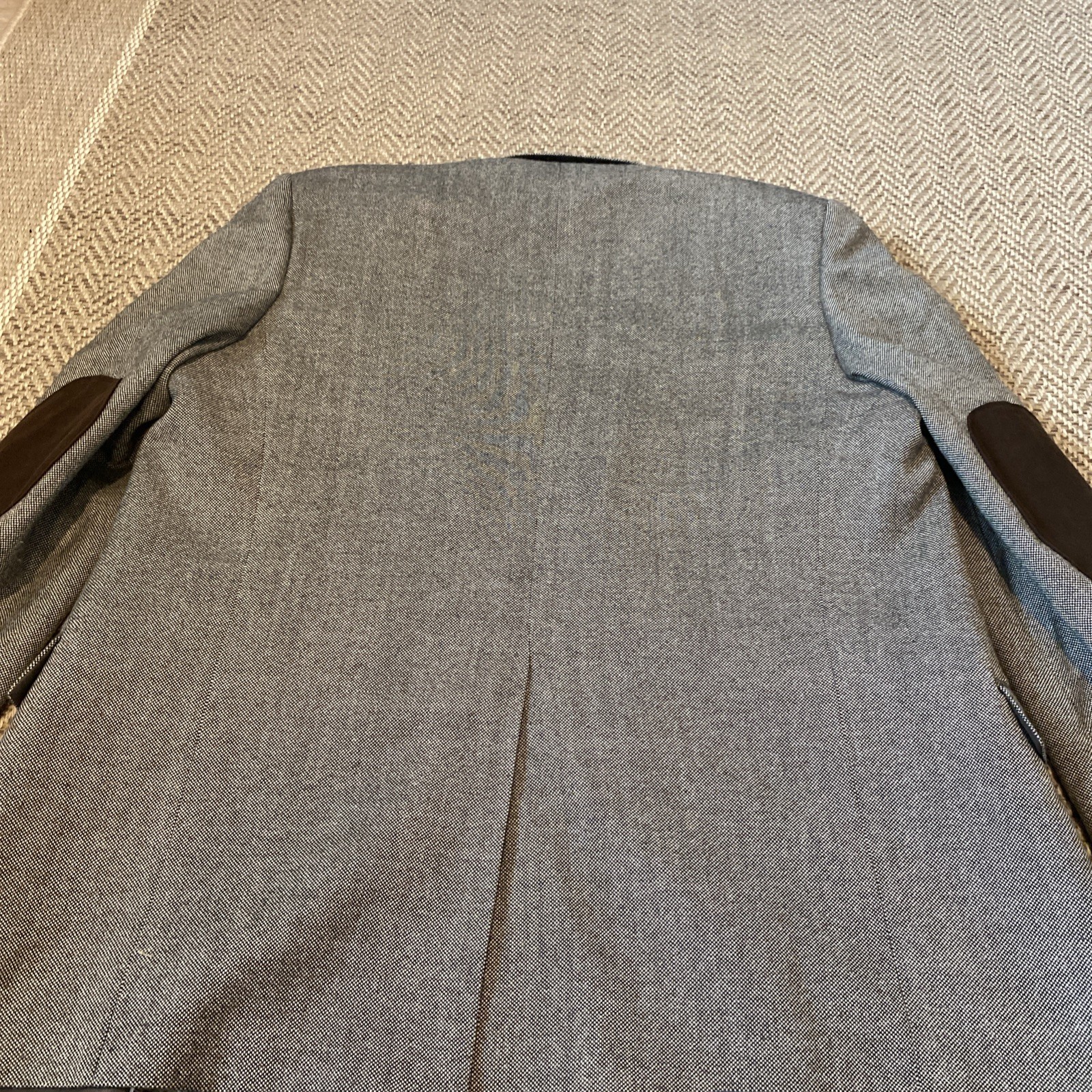Saddlebred Mens Sz 44L Wool Blend Nailhead Blazer Jacket BlokeWear Elbow Patch