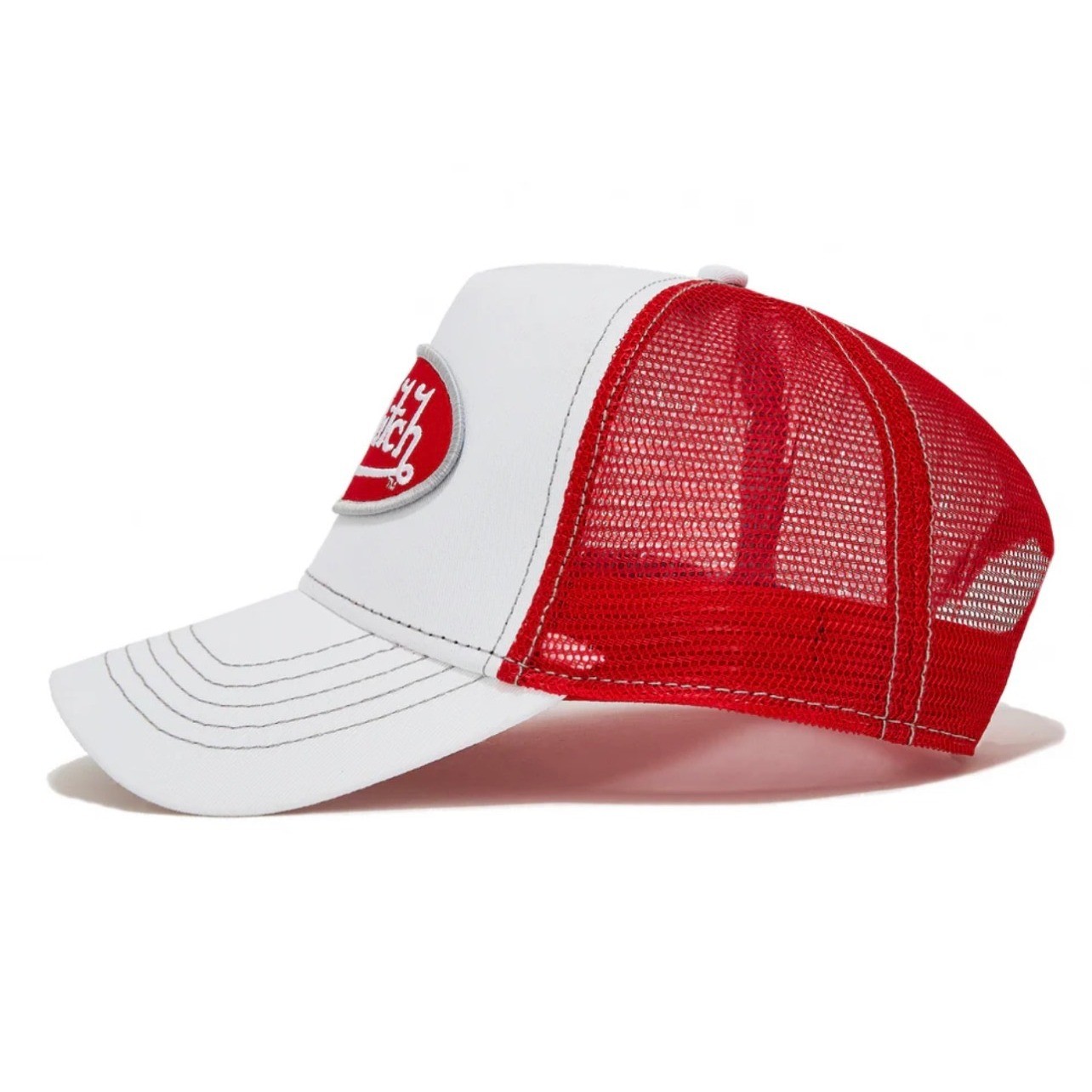NEW Von Dutch Hat Gym RED White Patch Trucker Mesh SnapBack Cap Retro unisex Y2K