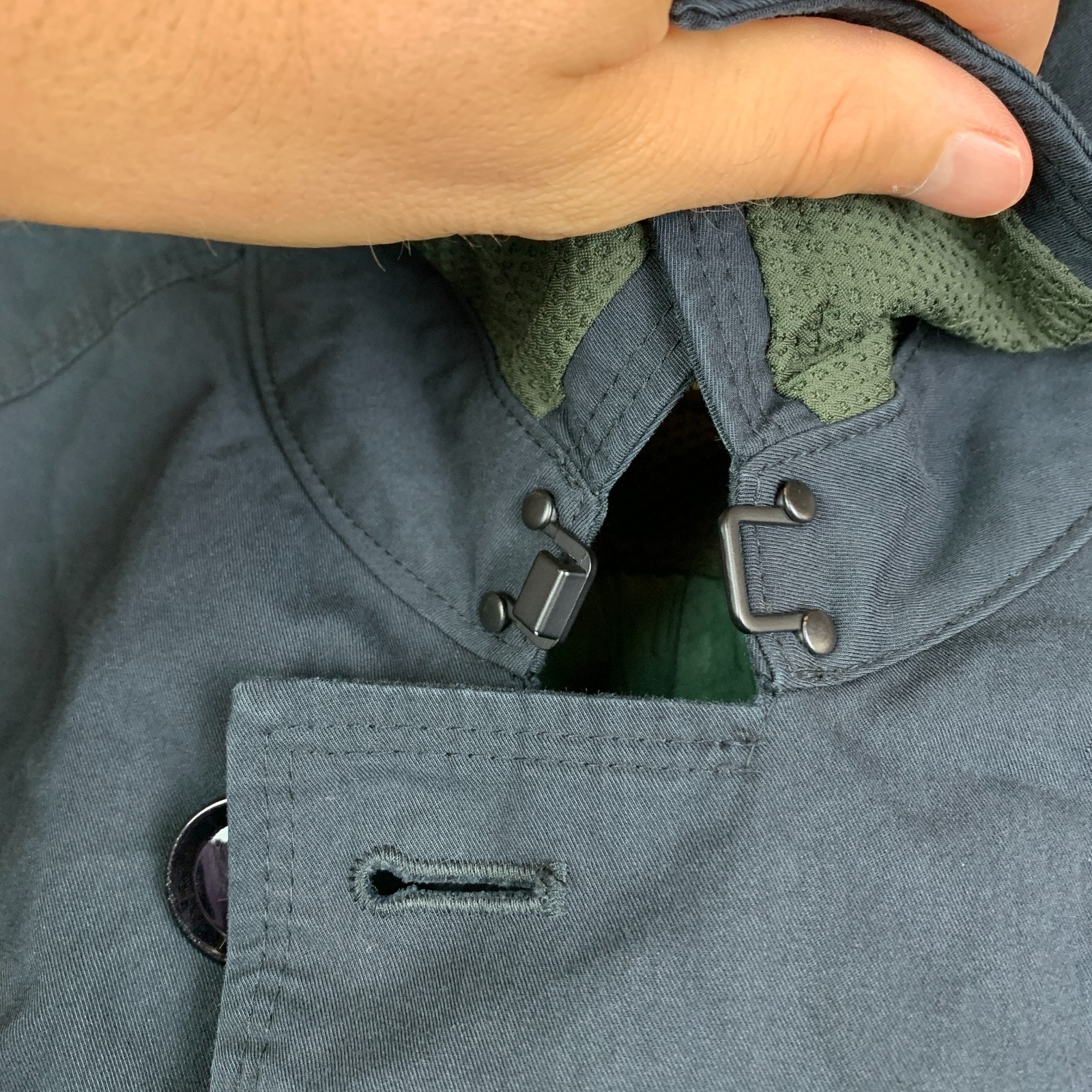 Strellson Coat Mens 50 Cargo Pockets Utility Jacket Button Closure (Dark Blue)
