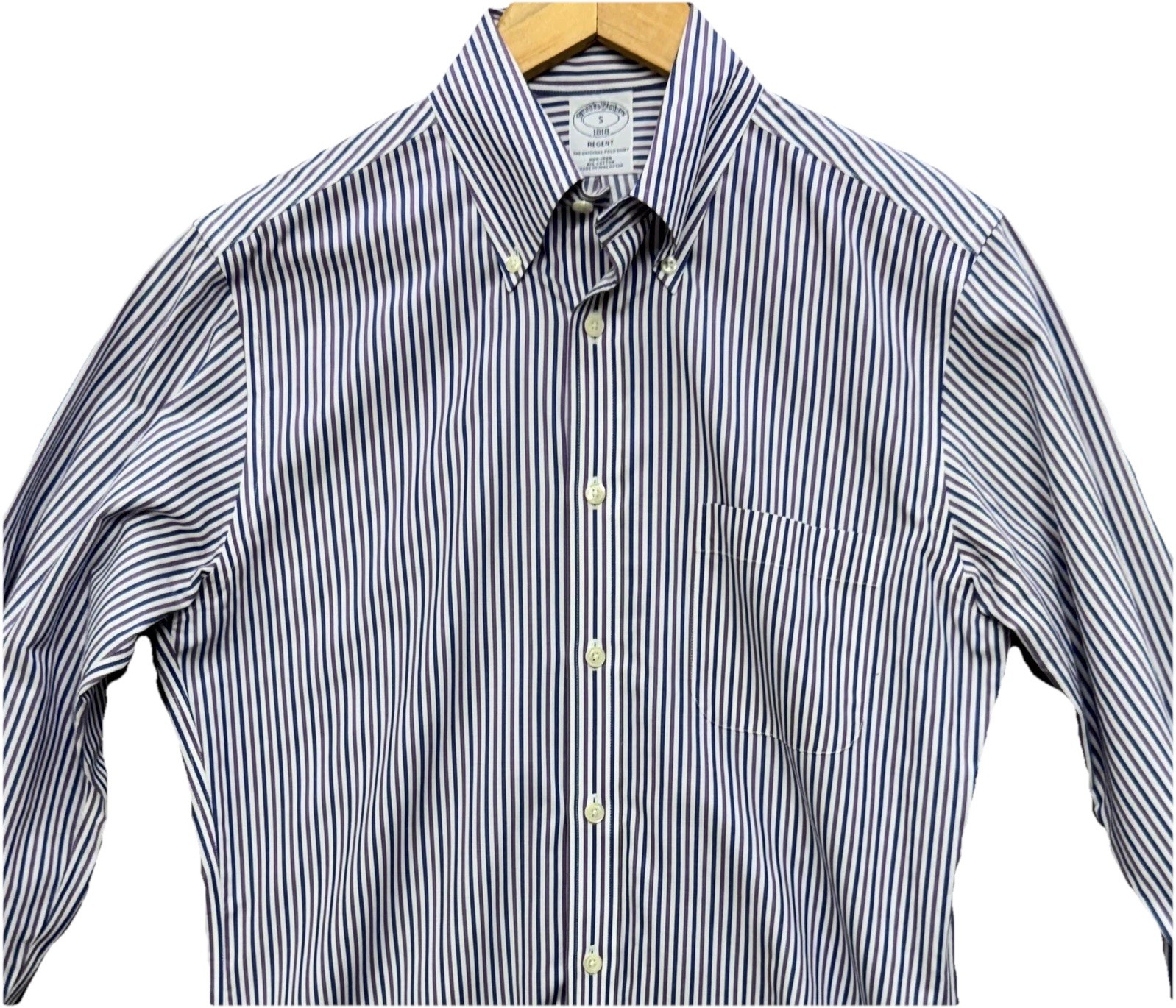 Brooks Brothers Regent Fit Shirt Men’s Small Striped L/S Button Down