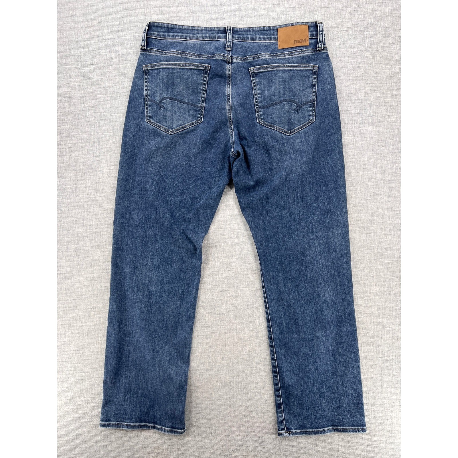 Mavi Matt Relaxed Straight Leg Jeans Men 36×31 Blue Stretch Denim Casual Norm