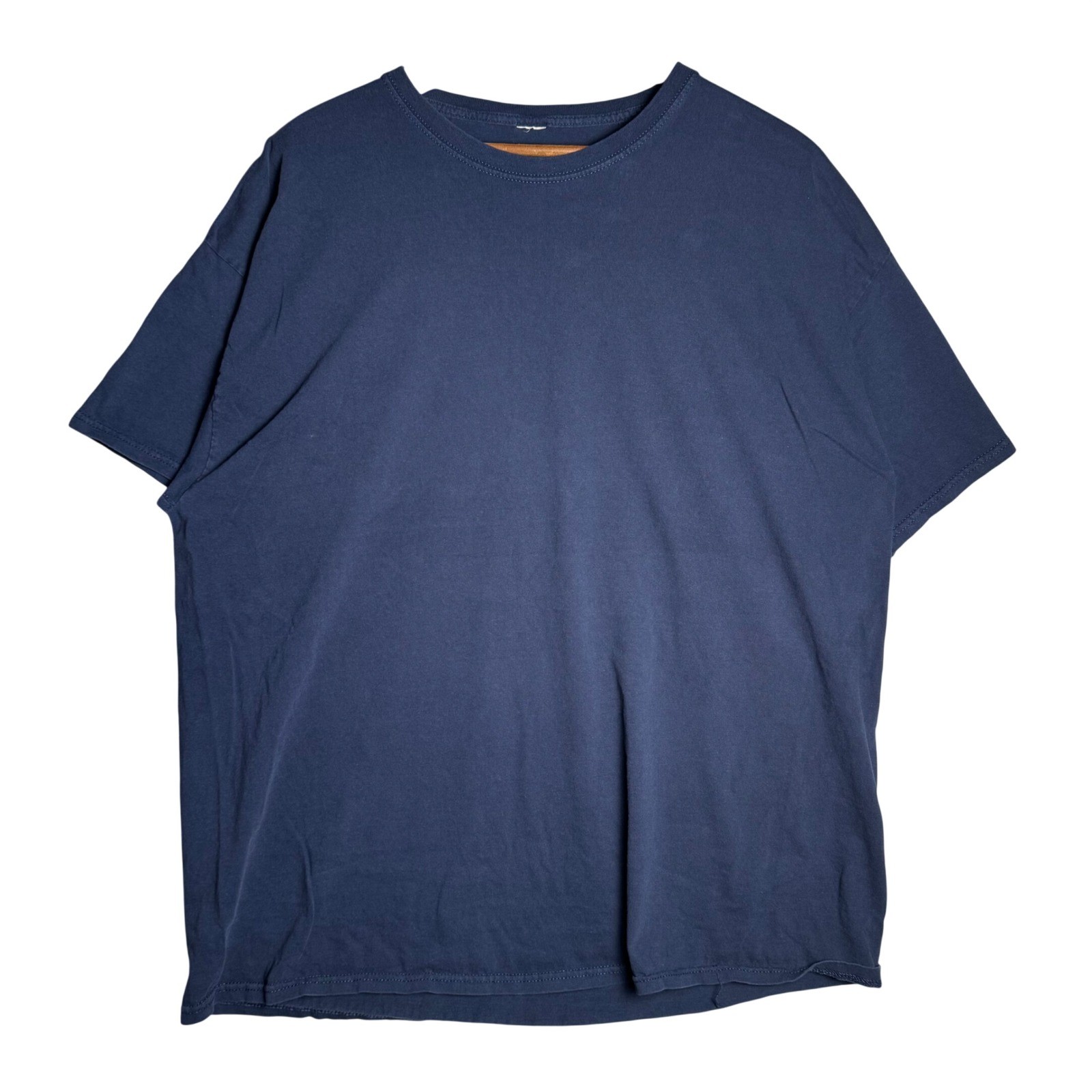 Navy Blue Wolf Graphic Tee Guy I Am Who I Am Distressed Short Sleeve T-Shirt