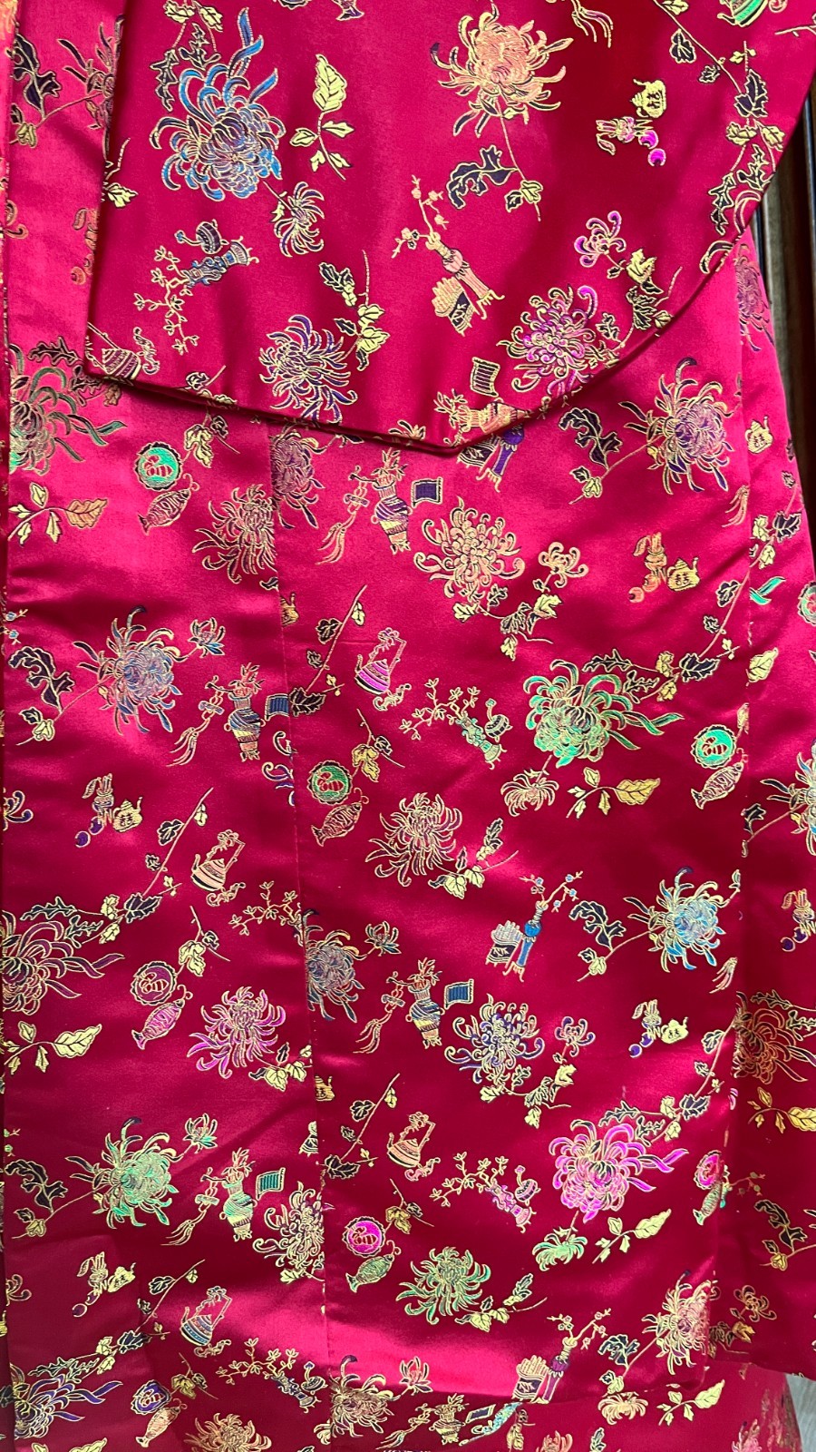 Unique 40-Year Vintage Korean Traditional Clothes Silk Durumagi Hanbok Full Set
