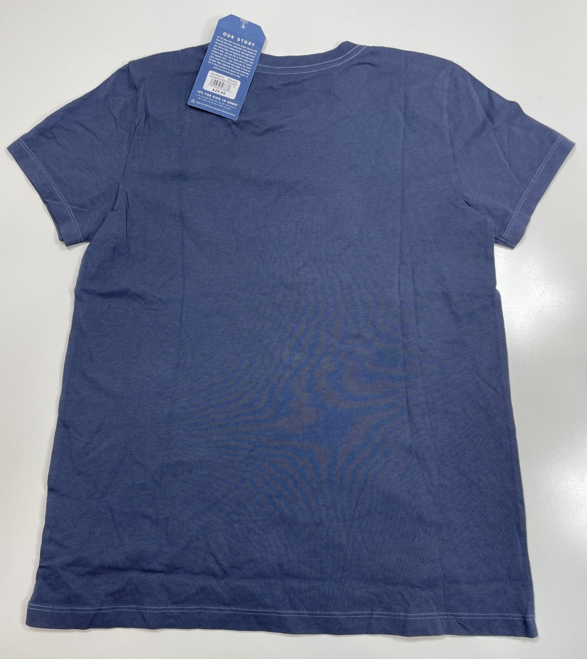 NWT Life Is Good Groovy Hello Sunshine Womens T Shirt Medium Graphic Blue Cotton