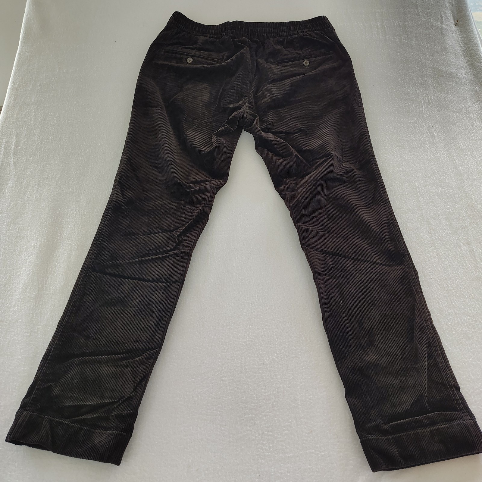 Polo Ralph Lauren Classic Fit Pants Mens 36/32 Brown Corduroy Pleated Trousers