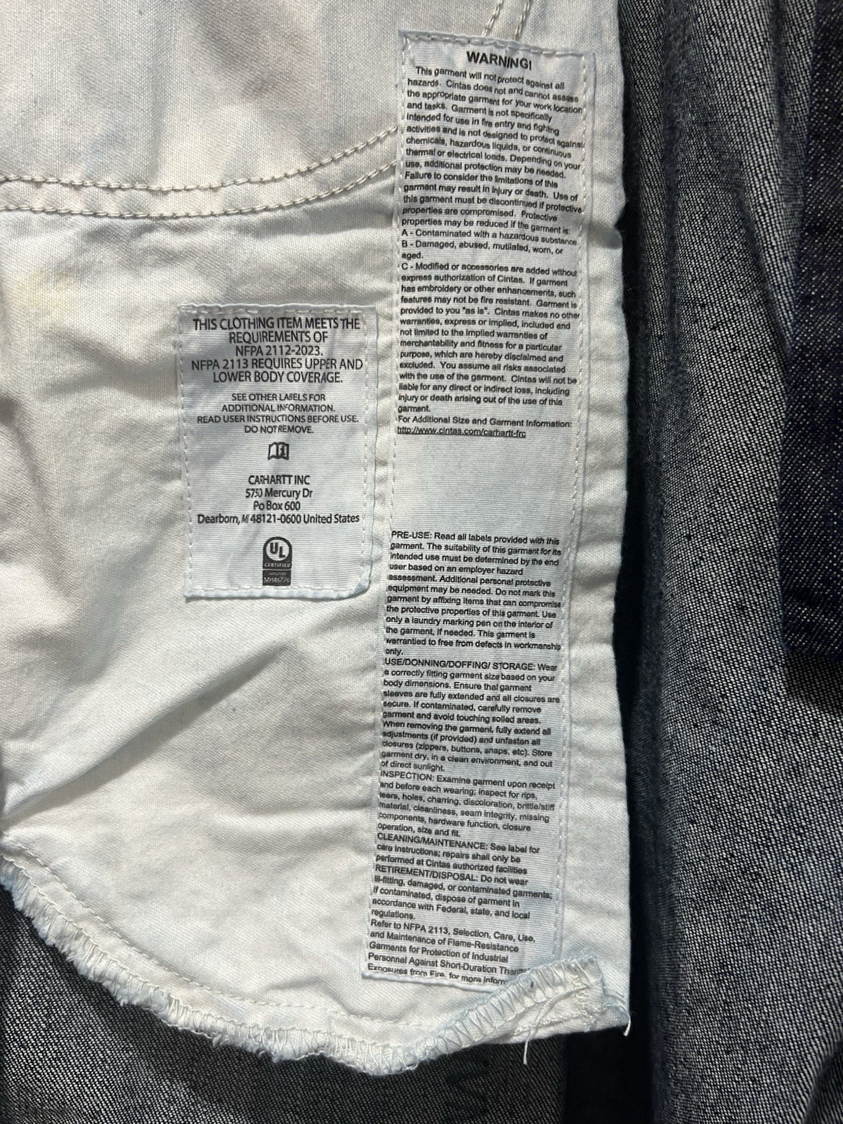 Carhartt FR Flame Resistant Cotton Denim Work Pants Blue 42×40 MPN 280-83