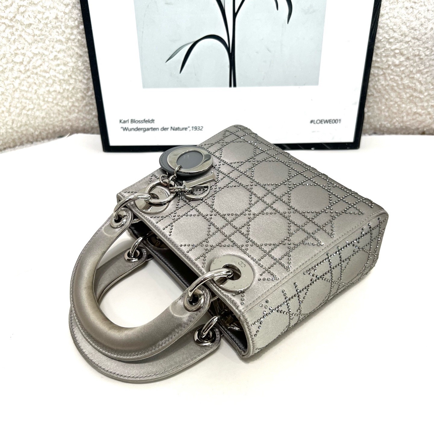 Dior Pre-Owned Authentic Satchel Silver Base length: 17 Silver