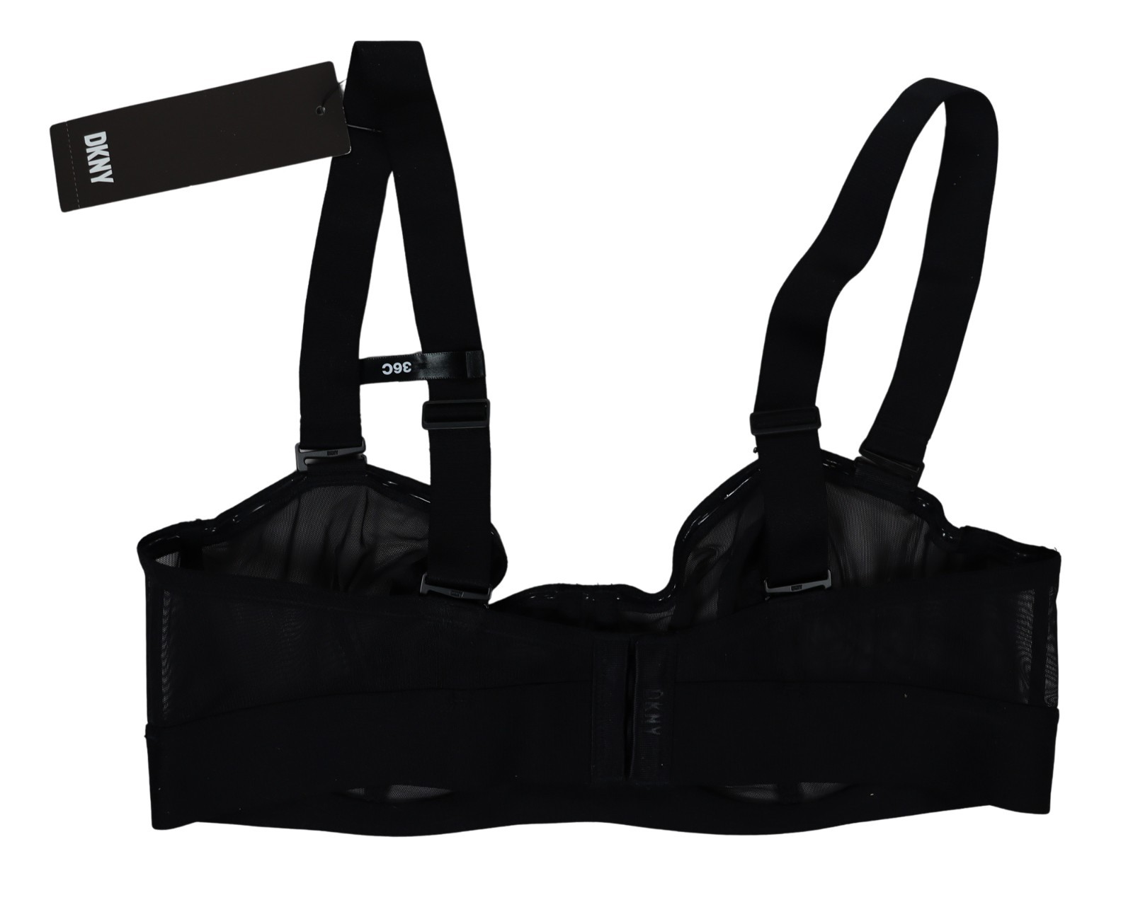 DKNY Sheer Removeable Straps Unlined Underwire Mesh Cup Solid Women’s Bra NWT