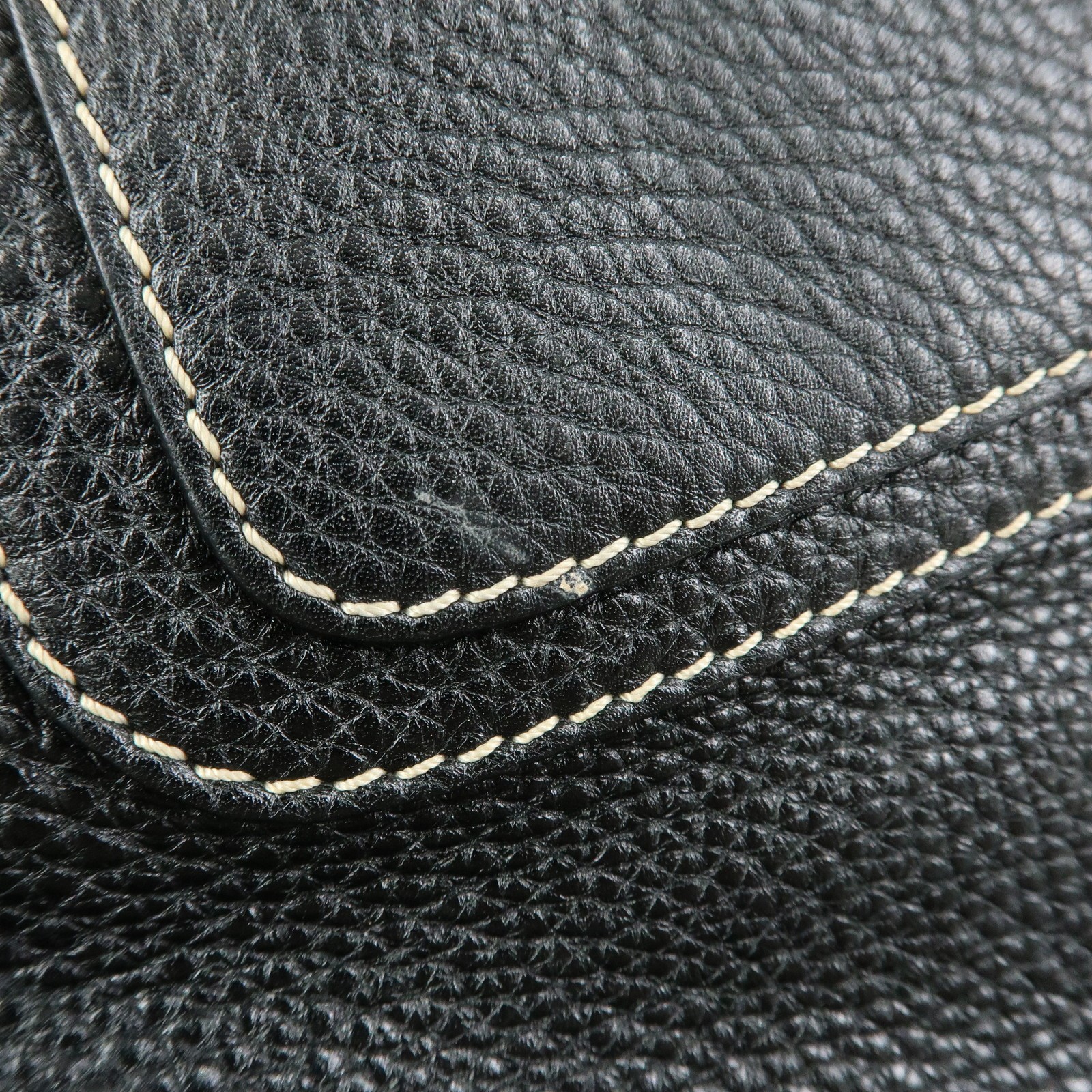 CELINE Leather Boogie Bag Hand Bag Black Authentic Used F/S