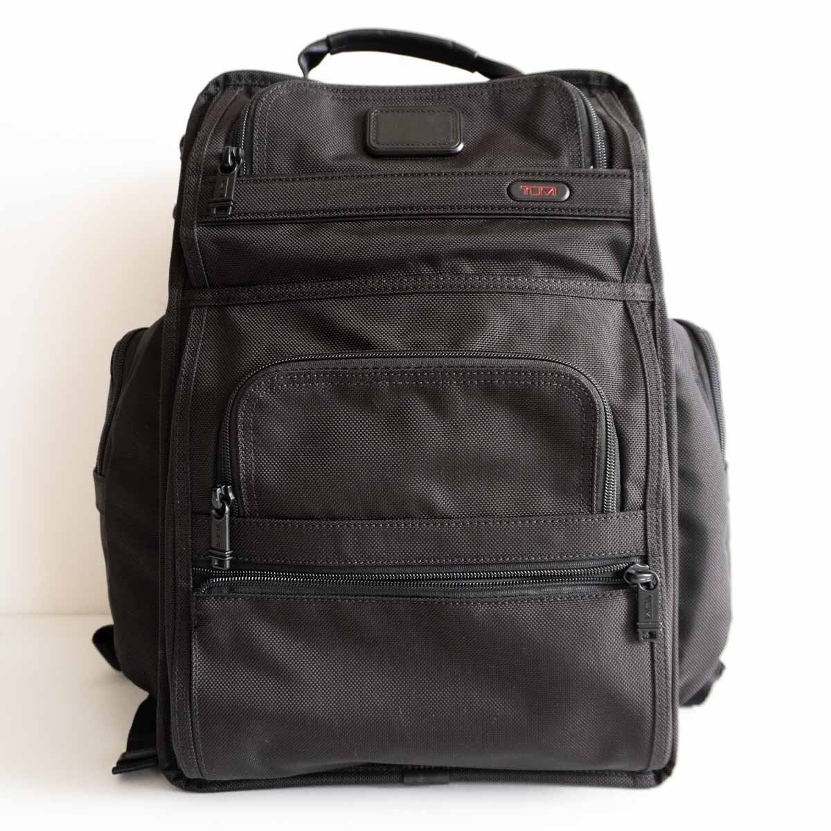 TUMI Alpha 3 Black Nylon Business Backpack Multiple Pockets Authentic