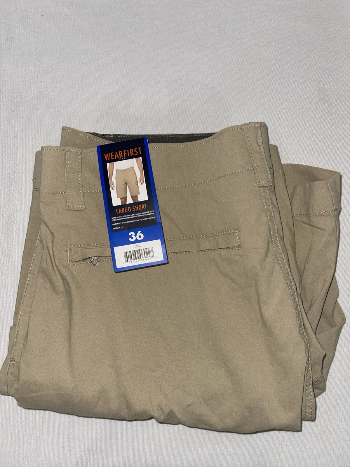 WearFirst Men’s Classic Fit Cargo Shorts Inseam 9” SIZES 36/38/40/42