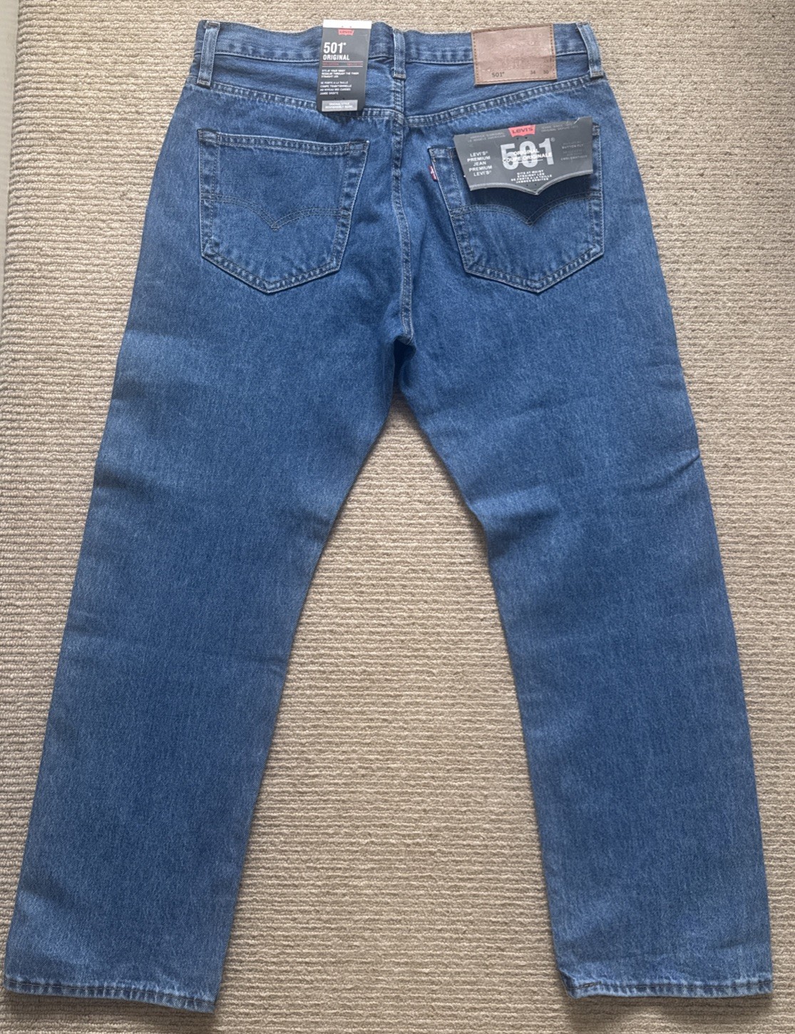 Levi’s 501 Original Regular Fit Mens Denim Jeans Blue UK