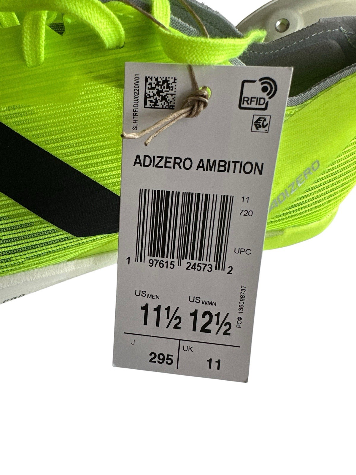 Adidas Adizero Ambition Lucid Lemon Running Track & Field IH5798 Men’s Size 11.5