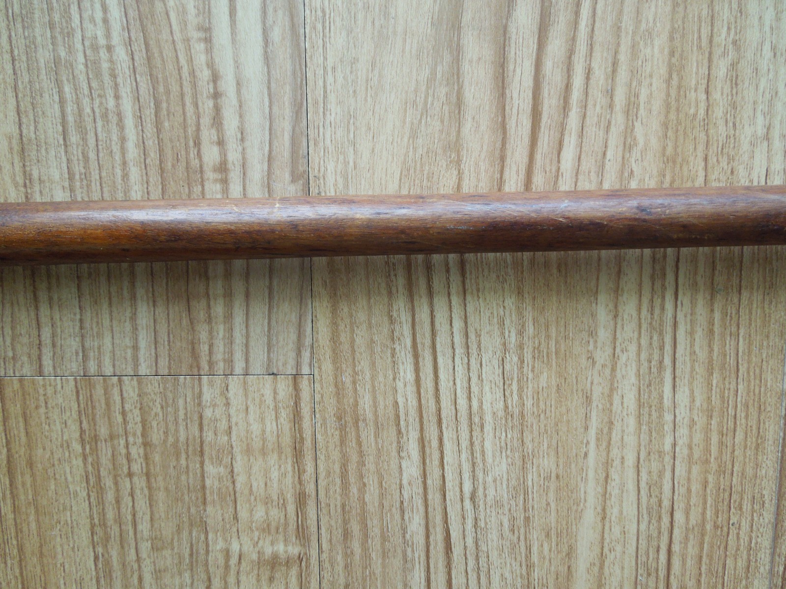 VINTAGE Antler Stag Horn Handle Cane Walking Stick Silver Collar 35″ length