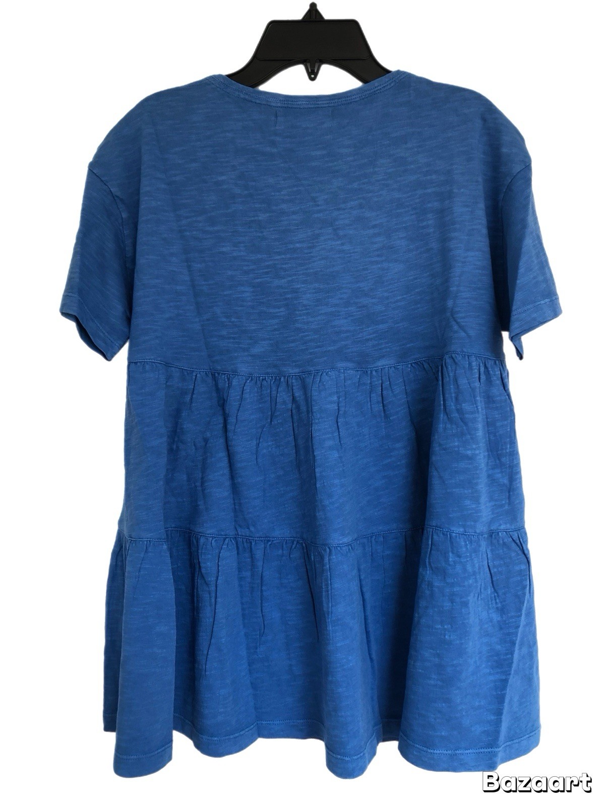 Hatch Maternity Women’s THE TIERED COTTON TEE Cobalt Blue Size 1 (S/4-6) $98 NEW