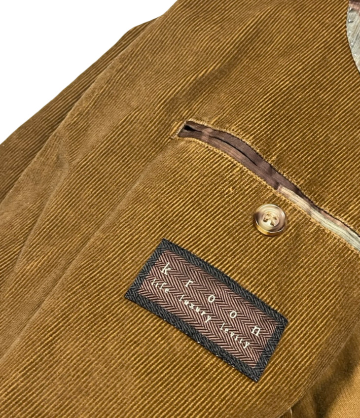 KROON LUXURY Brown Warm CORDUROY SPORT COAT Vintage-Look Blazer Jacket Men’s 42R