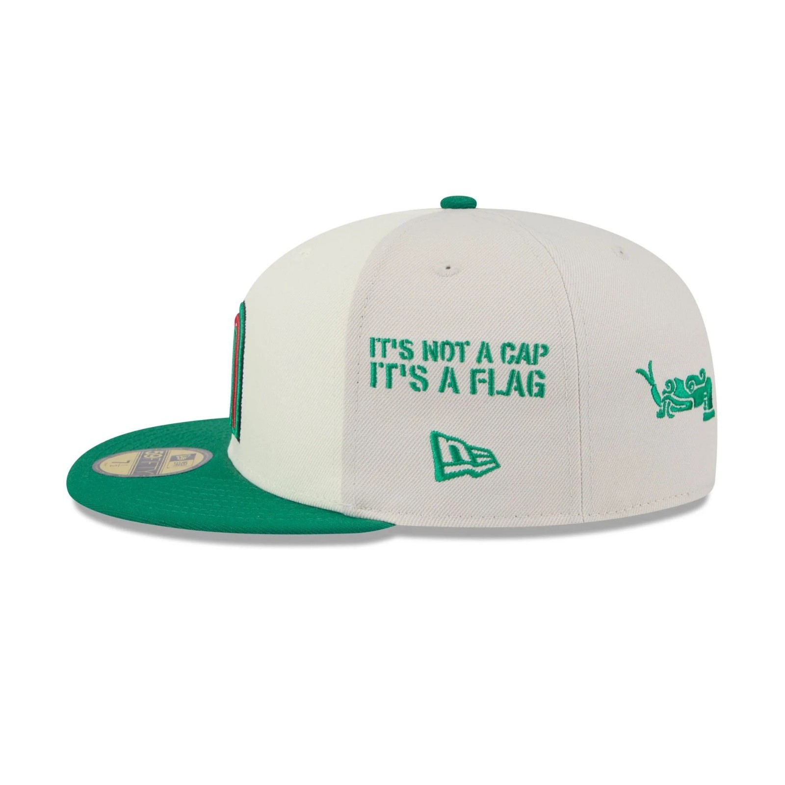 New Era 59Fifty Mexico Baseball Anniversary Logos Stone Red Under – NWT – 7 3/8