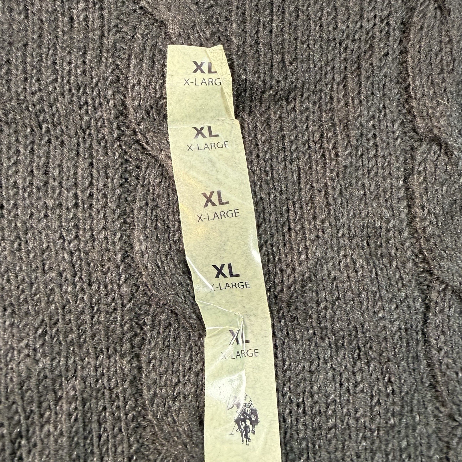 U.S. POLO ASSN Blue Crewneck Sweater White Pony Mens Sz XL Cable Knit NWT Preppy